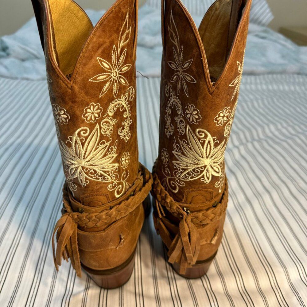 Shyanne Cowgirl Leather Boots Size 8.5 B - Picture 4 of 10